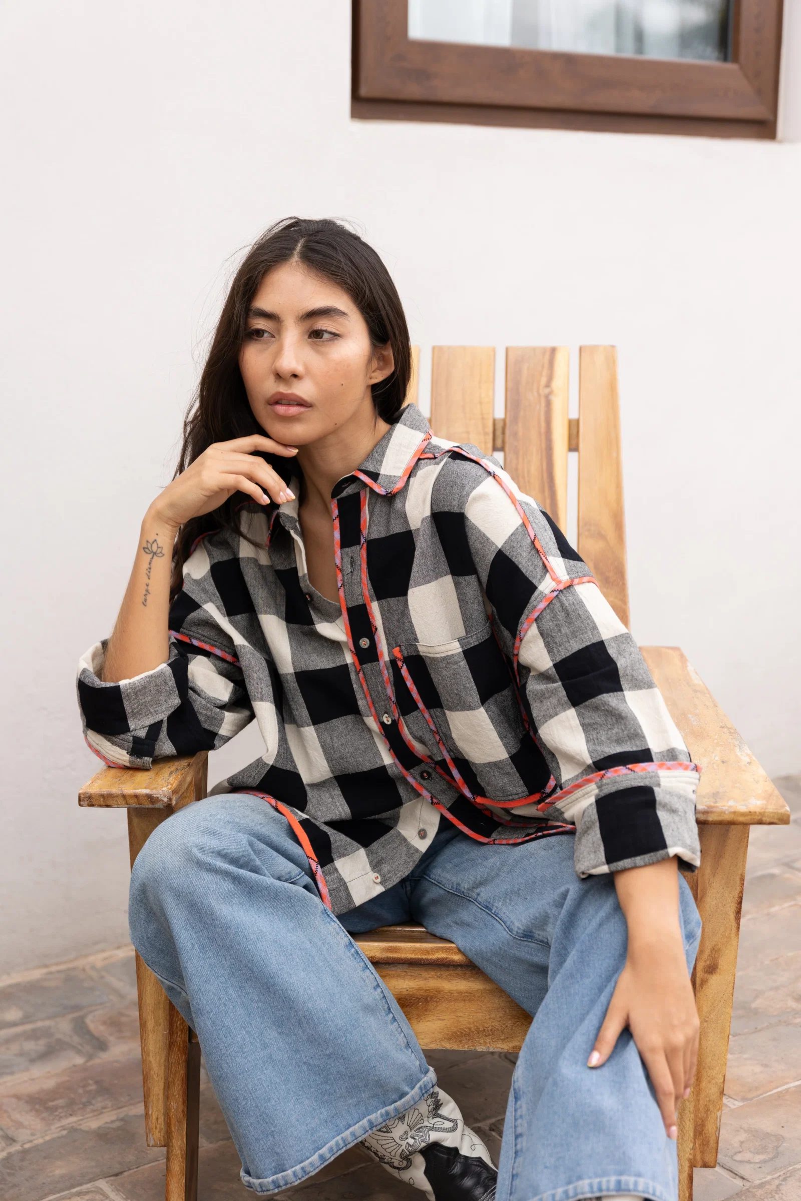 Image of ARTIST SHIRT | MONO CHEX X HIBISCUS GRID