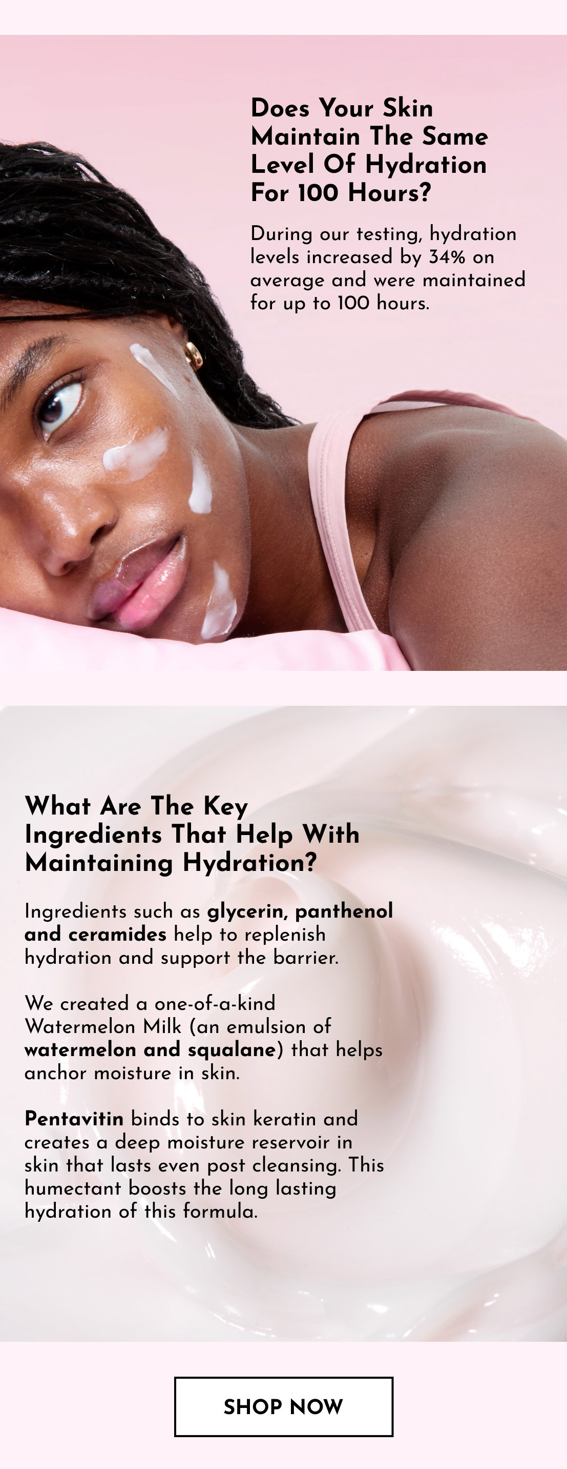What does 100 hrs of hydration mean?