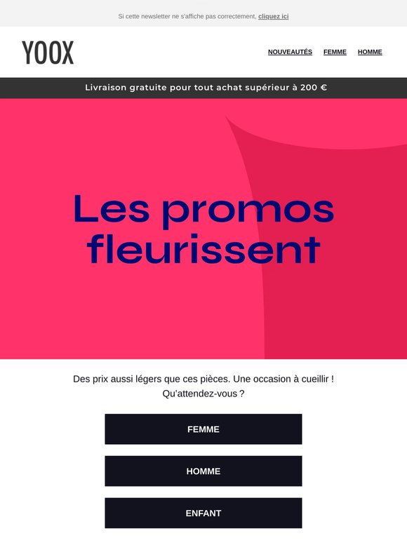 Les promos fleurissent. Prix incroyables ! Jusqu’au 27/05