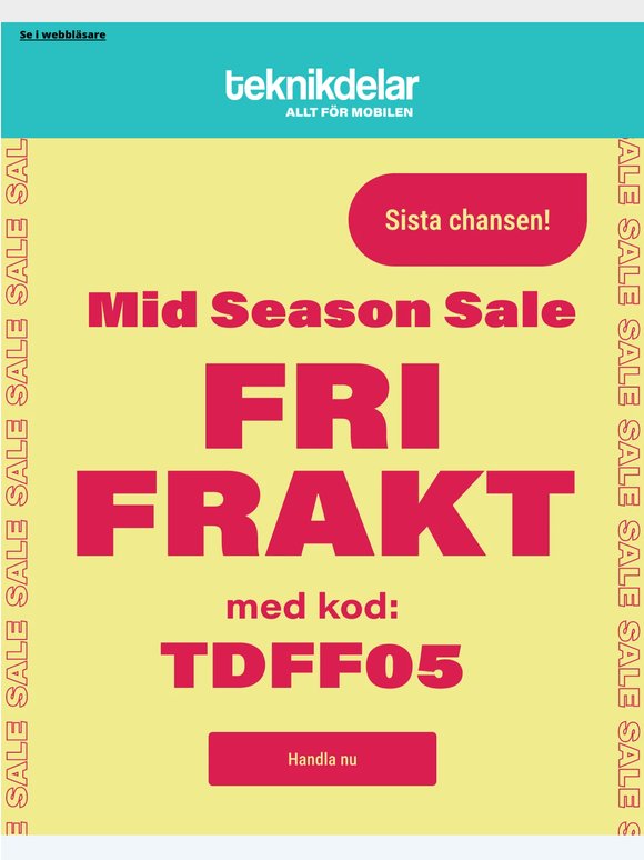 Sista chansen på Mid Season Sale + fri frakt 🚚