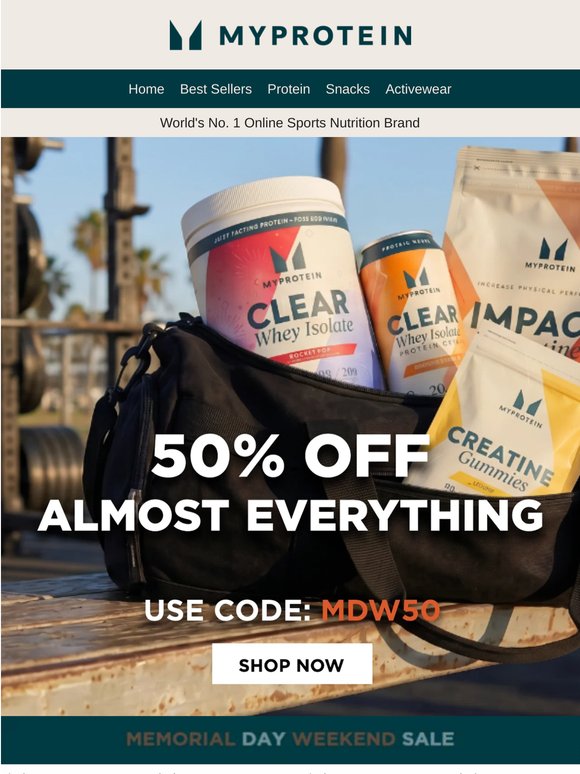 50% off (almost) everything is ending 👀