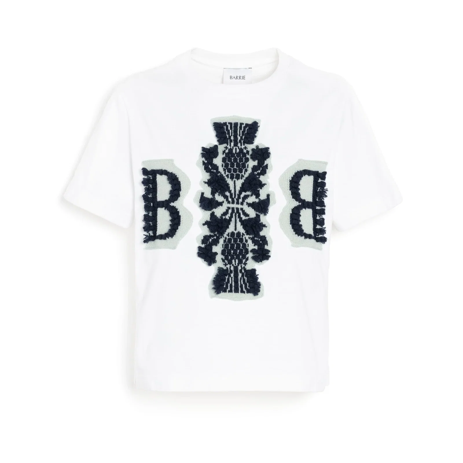 Image of T-Shirt court avec logo B en cachemire