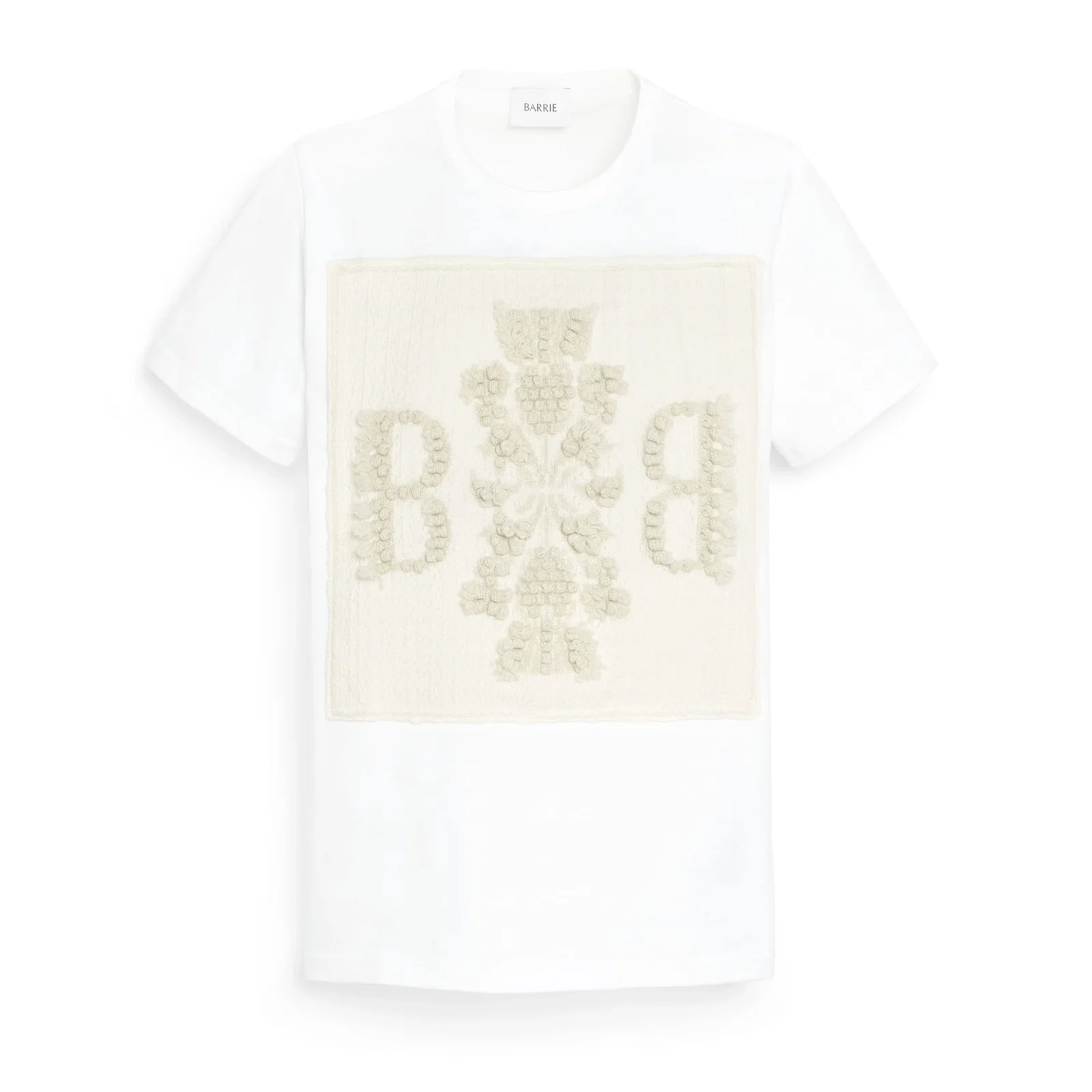 Image of T-Shirt avec patch logo B en dentelle cachemire
