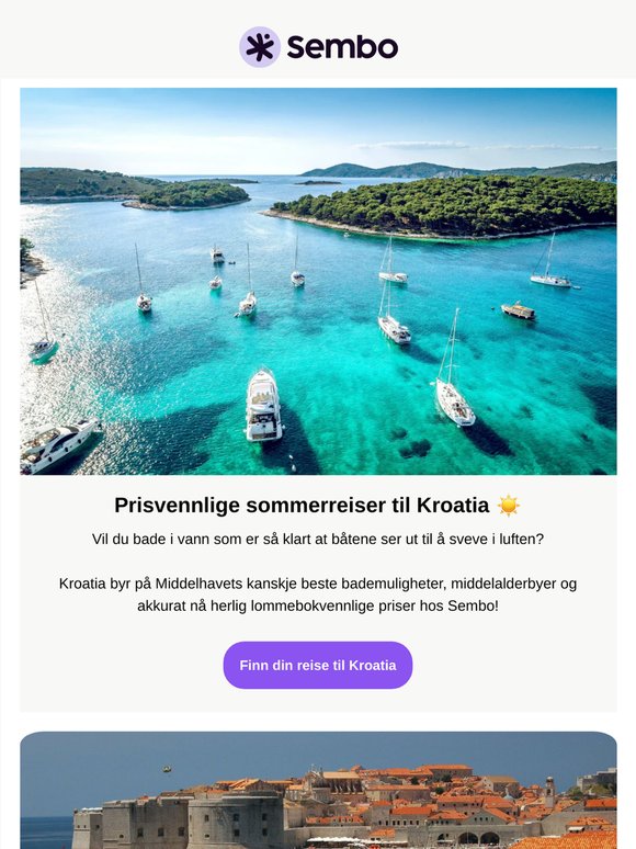 ⛵ Øyhopping i Kroatia i 9 netter – fra 4 555 kr!