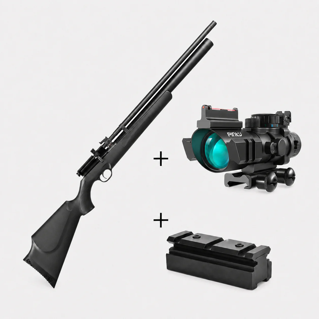 【SAVE $130】Pinty Vanguard Classic & Vexa 4x32 Prism Scope & 11mm to 20mm Picatinny Rail Adapter