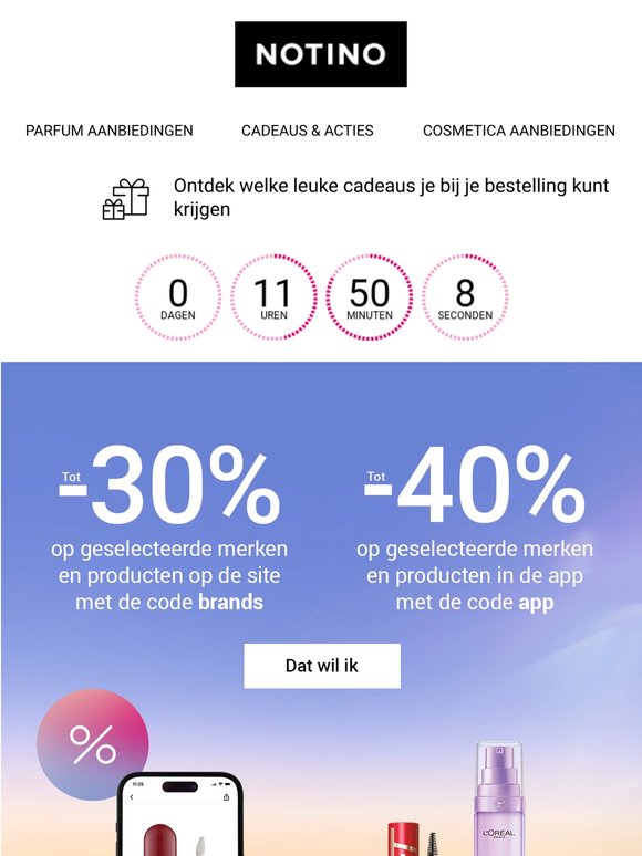 Alleen vandaag nog krijg je tot 40% korting!