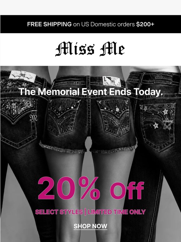 It Ends Tonight. Last Chance to Shop 20% Off.
