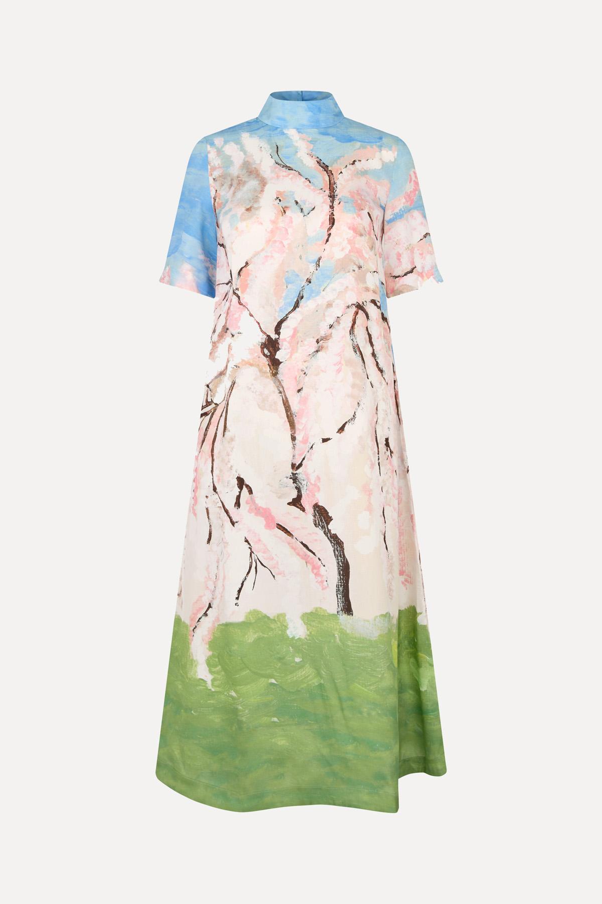 Short Sleeve Midi Dress - Cherry Blossom