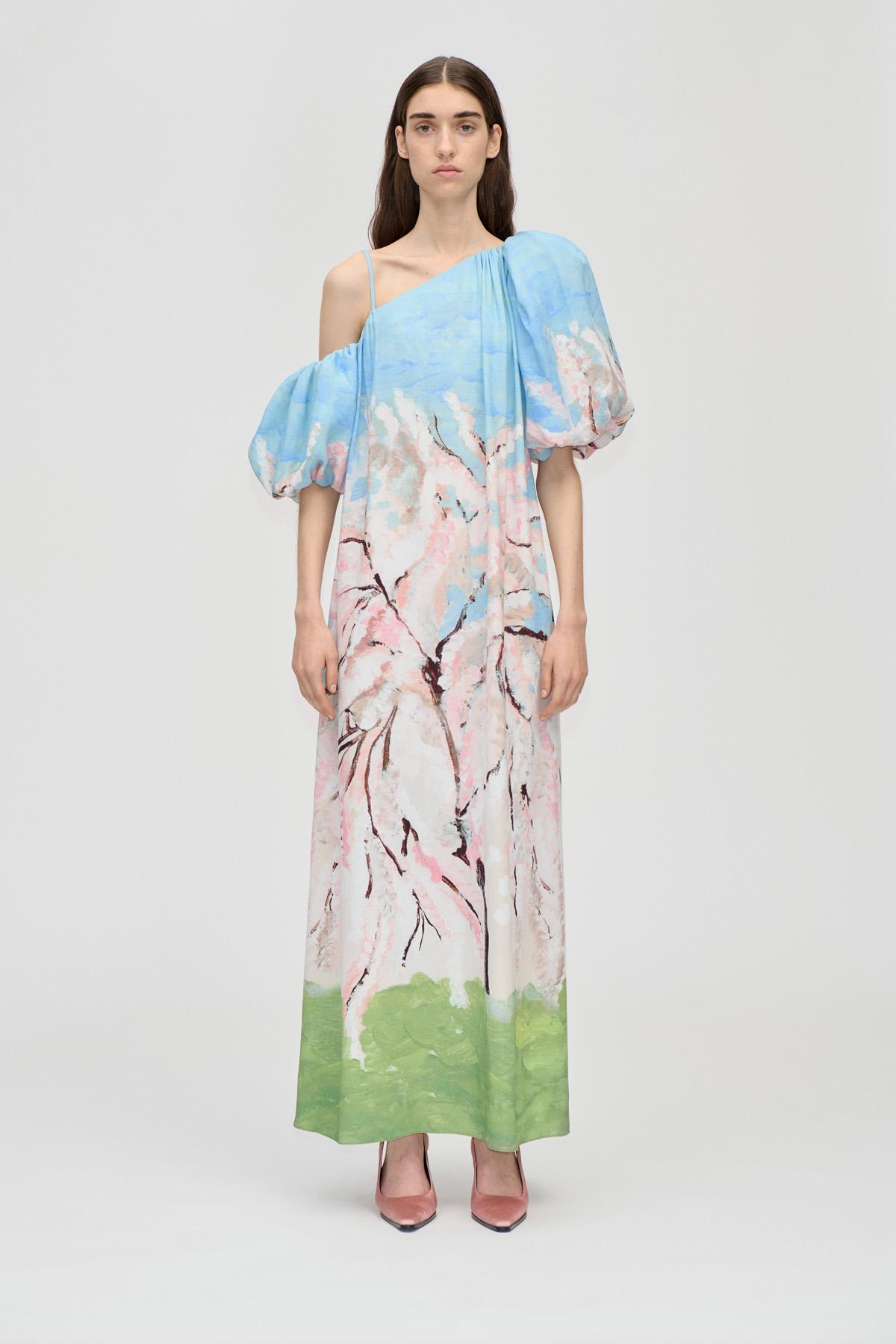Romantic Long Dress - Cherry Blossom
