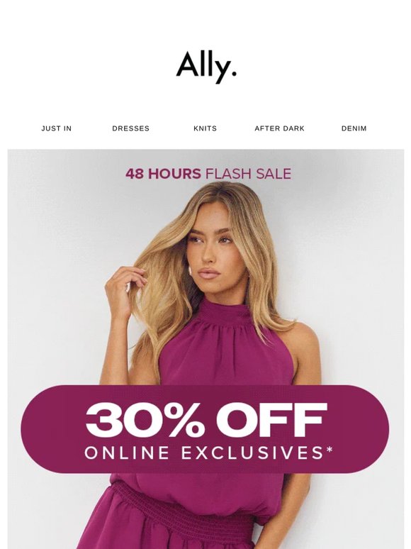 48 Hours. 30% OFF. Ready, Set... 🏁