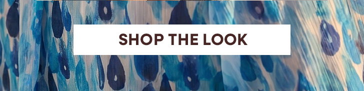 Blue Droplet Print Blouse