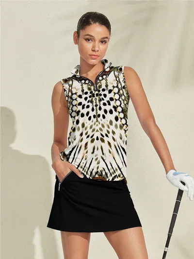Wildlife Party Golf Shirt Quarterzip UPF50+