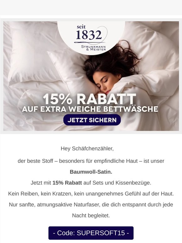 -15% auf Sets & Kissenbezüge – nur für kurze Zeit