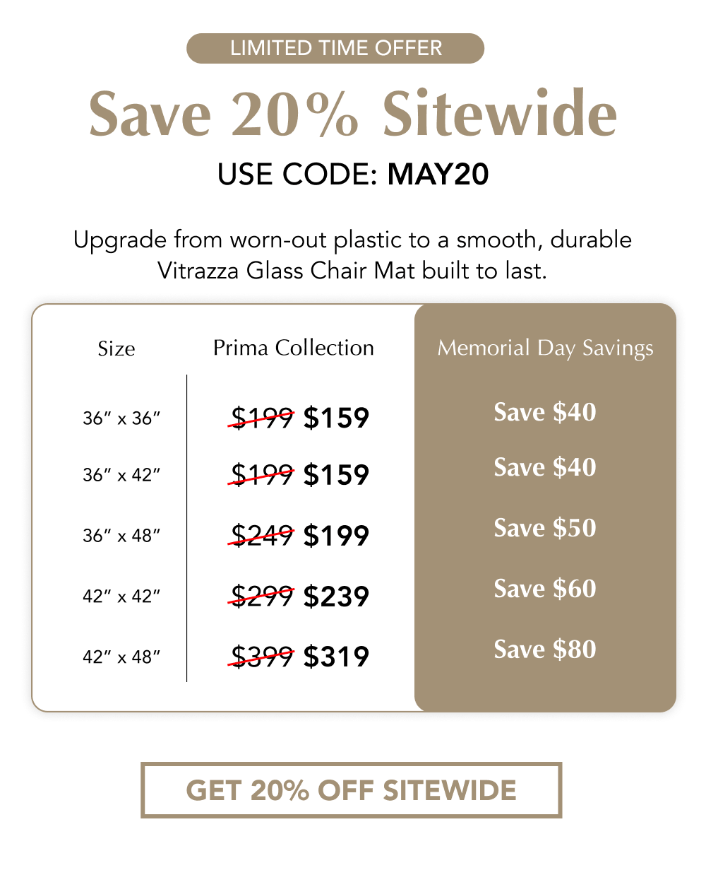Get 20% OFF Sitewide
