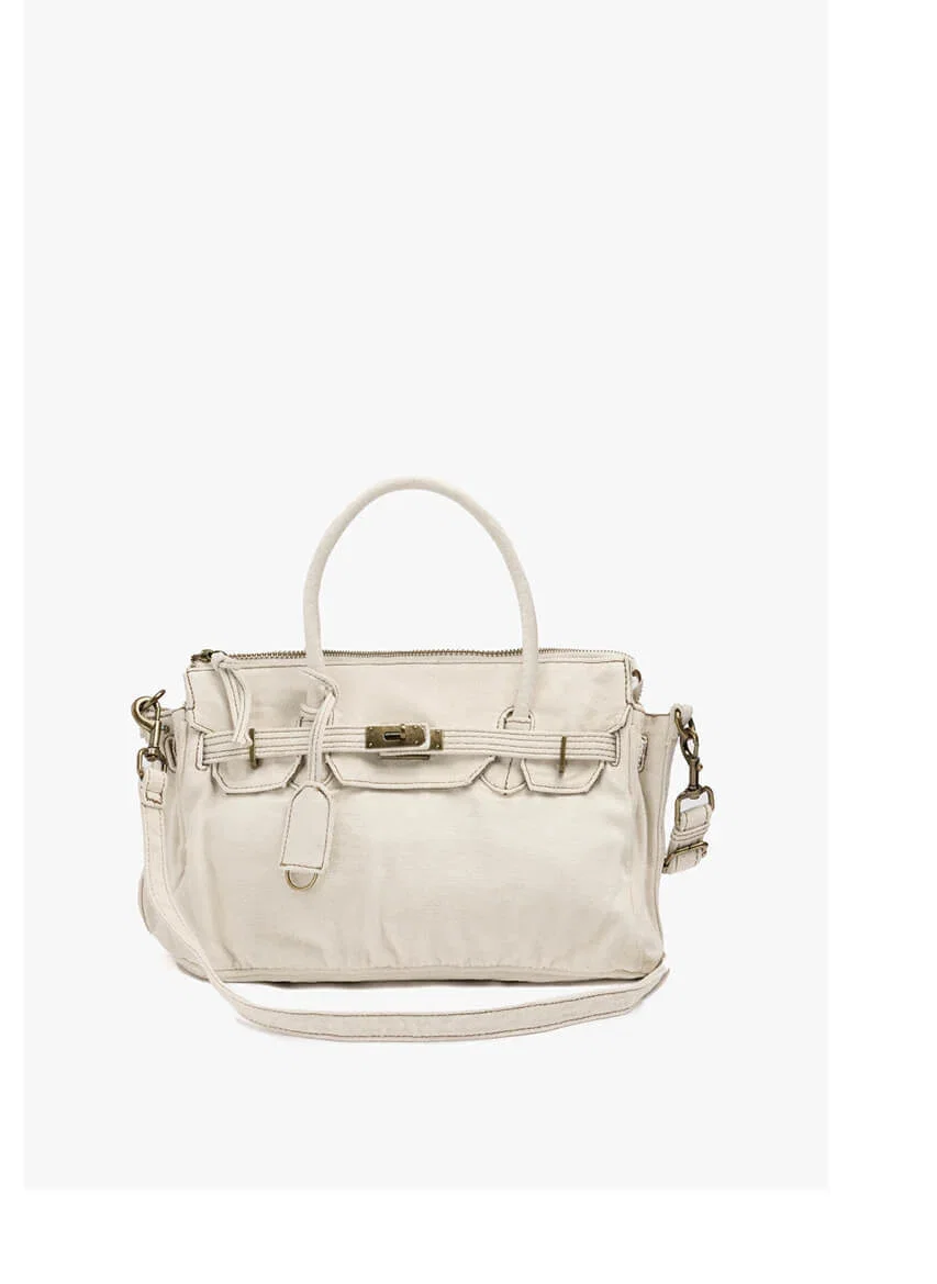 Tote bag canvas with crossbody bag