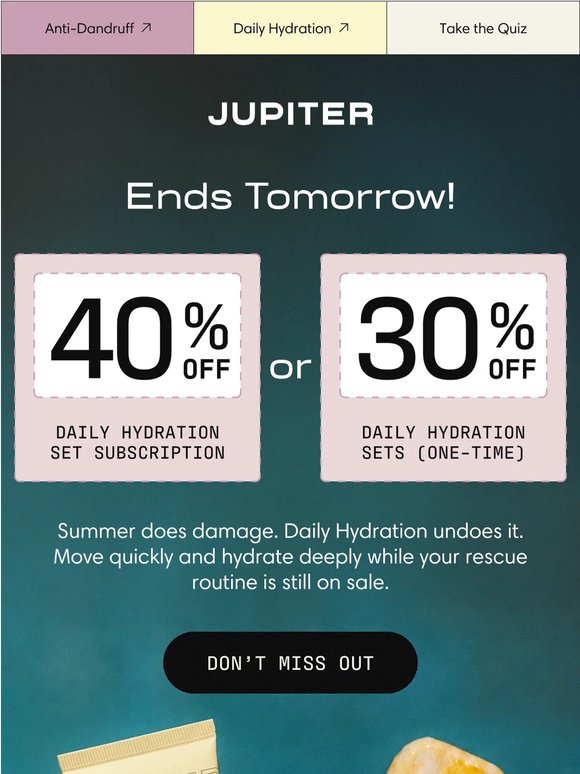 40% off ends tomorrow