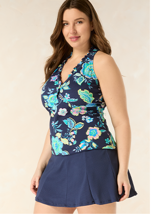 Shop Beach House Erinna Racerback Tankini Top in Diamond Meadows