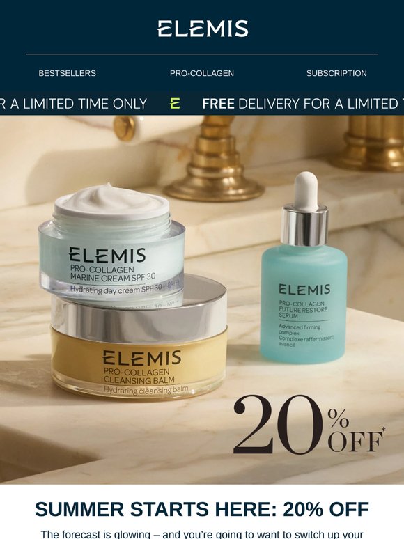 20% off: summer starts here ☀️