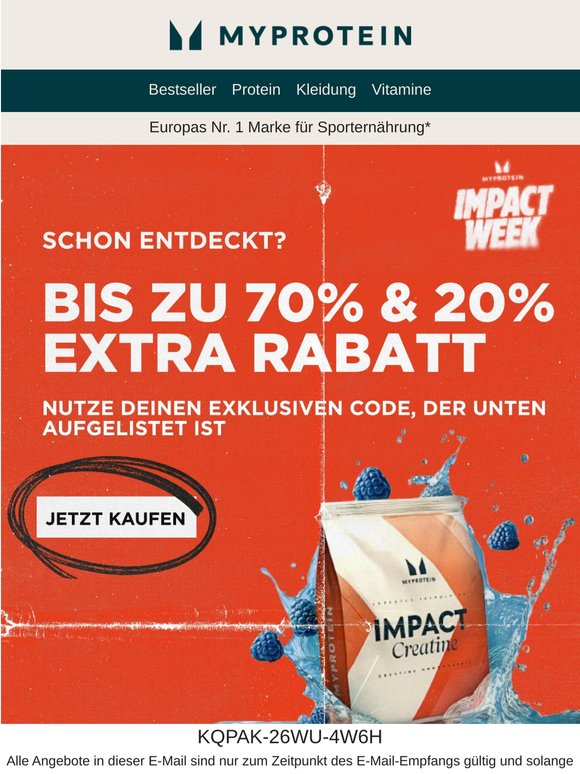 Email Exklusiv: 20% EXTRA im Sale 🤑