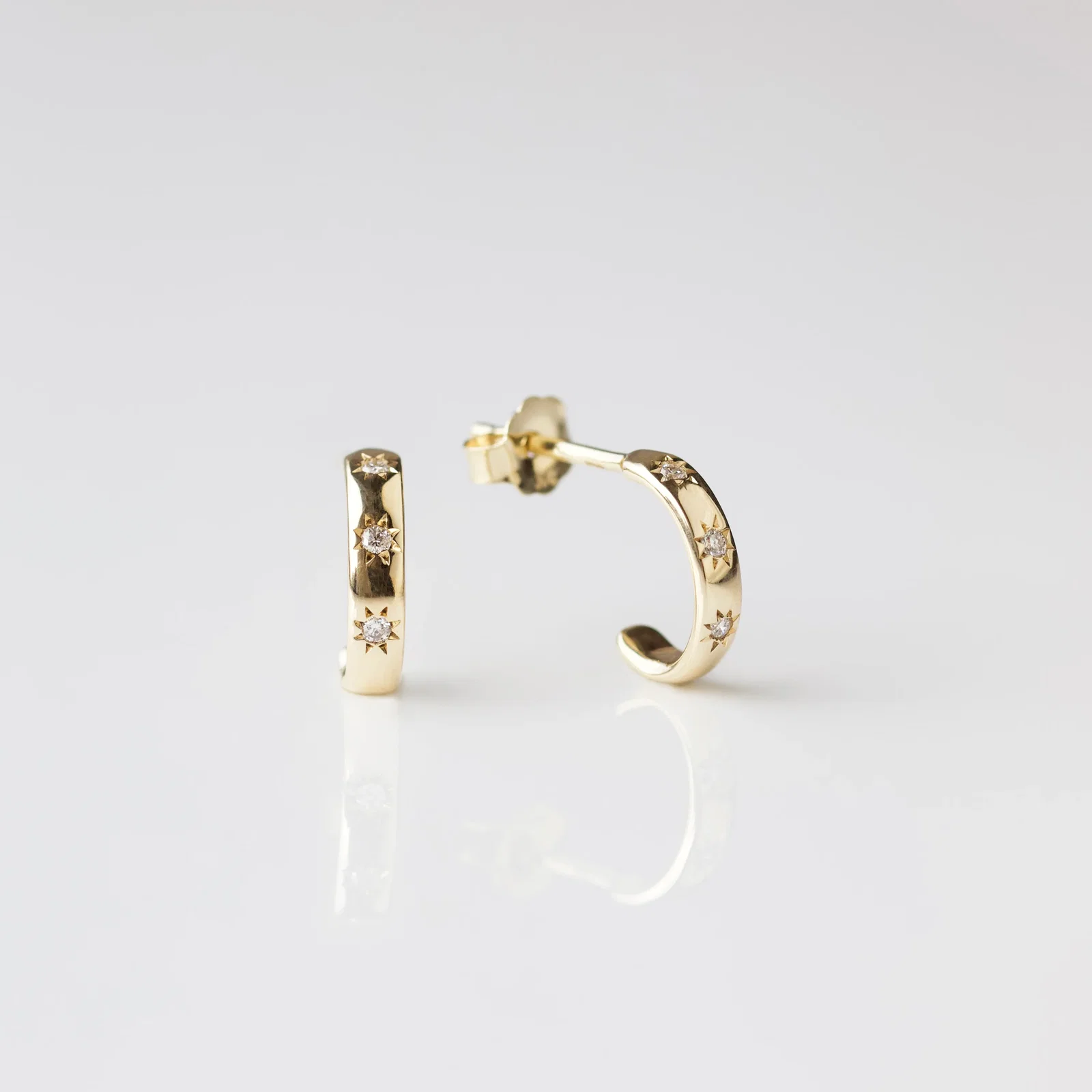 Image of Remy Diamond Star Set Hoops