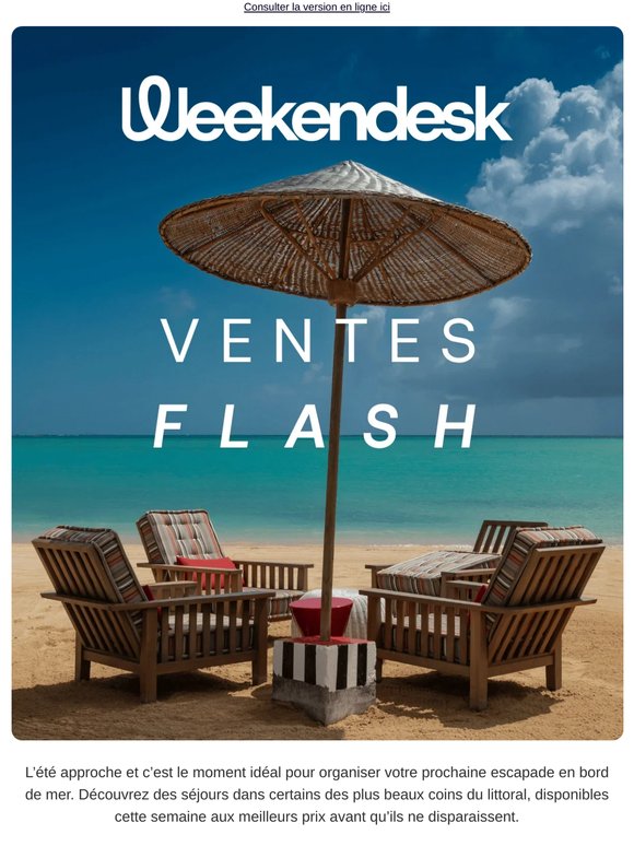 VENTES FLASH escapades en bord de mer