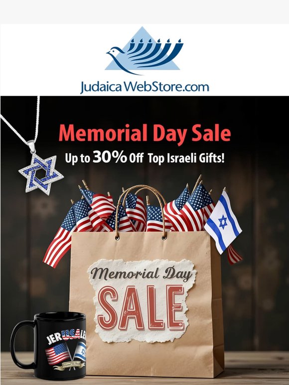 ⭐ Memorial Day Mega Sale - Up to 30% Off Top Israeli Gifts!
