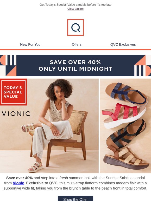 6 hours left! Save over 40% on a Vionic exclusive