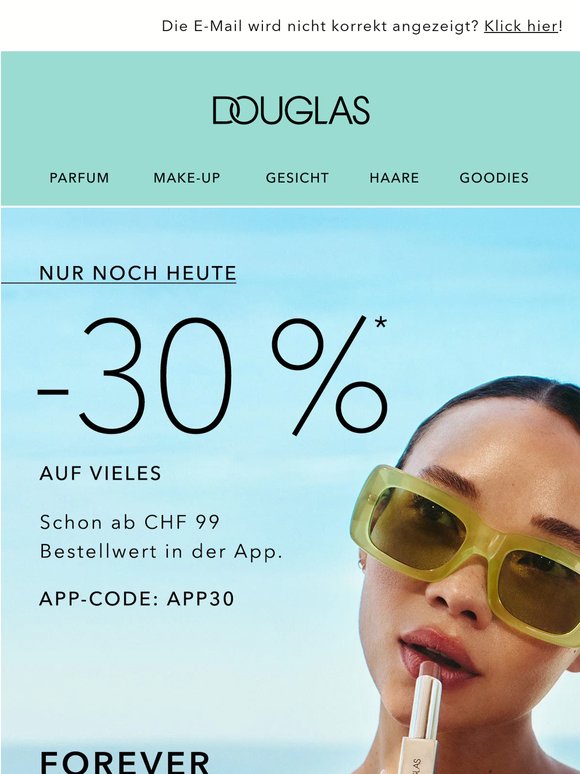 Nur noch heute 30 % auf vieles in der App