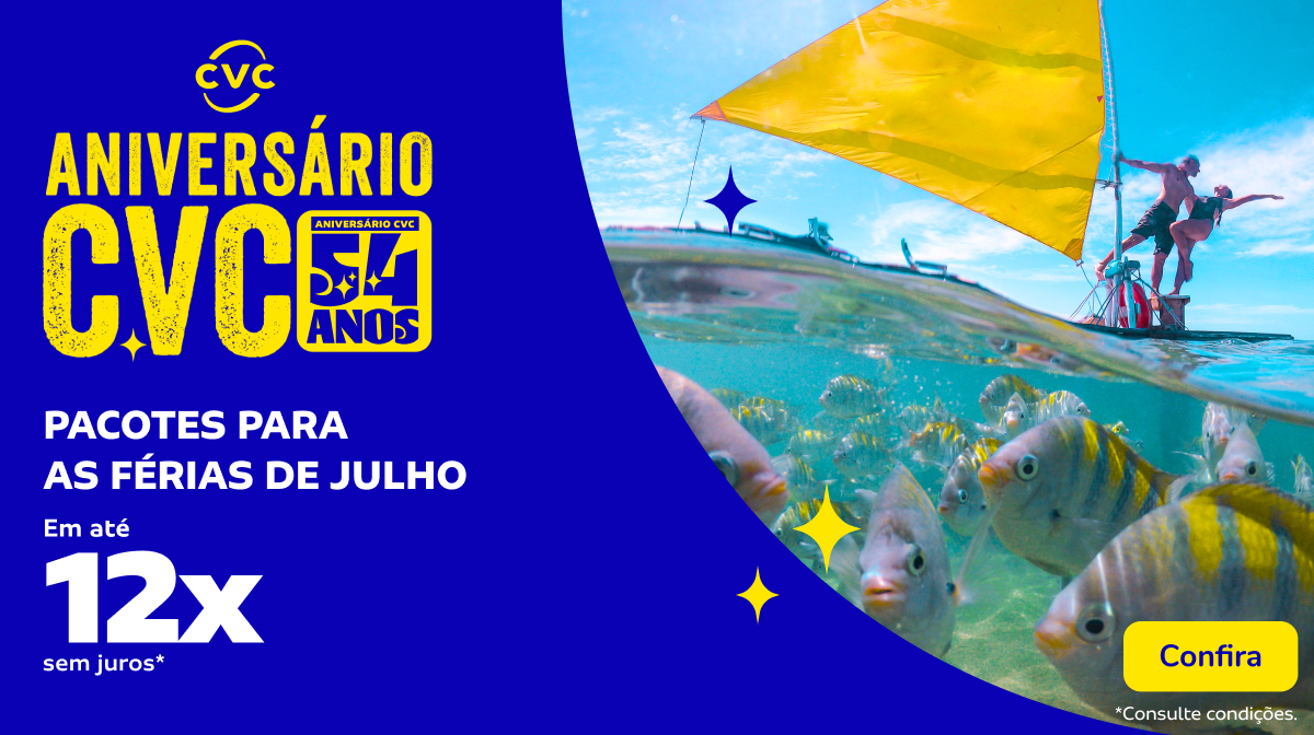 Pacotes para as Férias de Julho