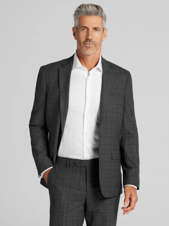 JOE Joseph Abboud Slim Fit Windowpane Suit Jacket
