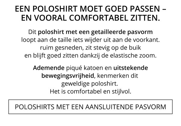 Poloshirts met een getailleerde pasvorm