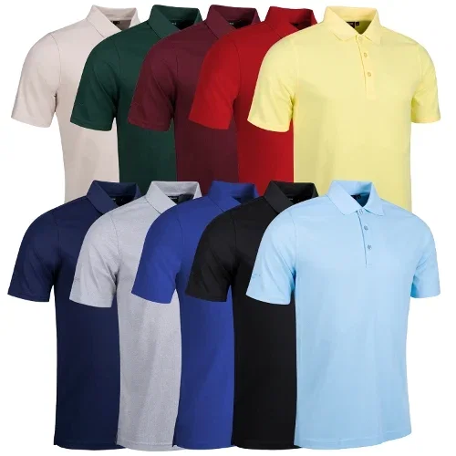 Glenmuir Mens Deacon Performance Pique Golf Polo Shirt