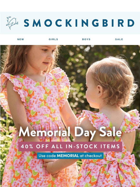 40% OFF: Memorial Day Sale Starts Now! 🎉