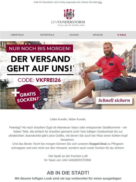 Versand und Socken für umme.