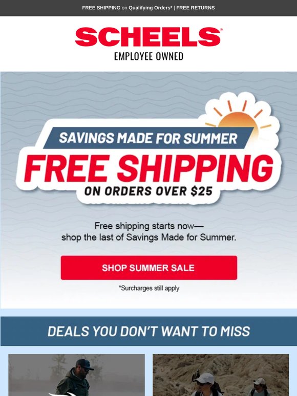 Free Shipping Starts Now!