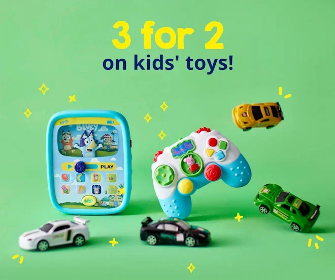 3 for 2 on kids' toy!