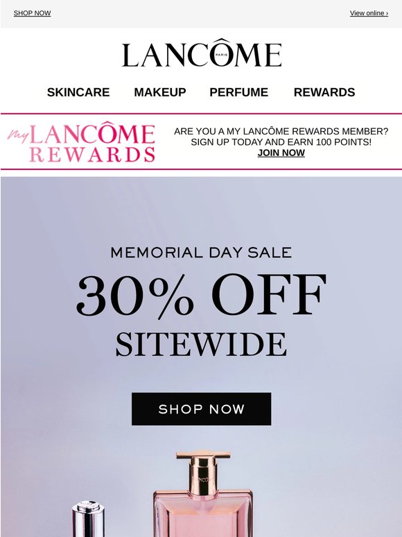 30% OFF! The Memorial Day Event