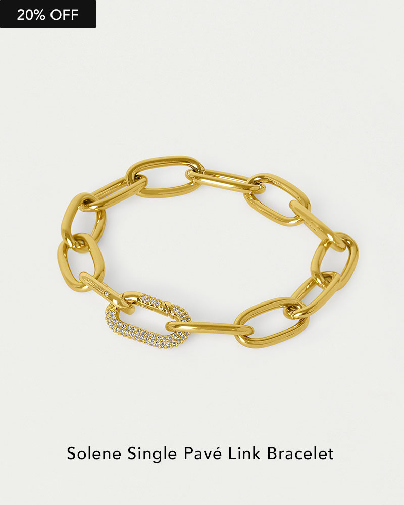Solene Single Pavé Link Bracelet.