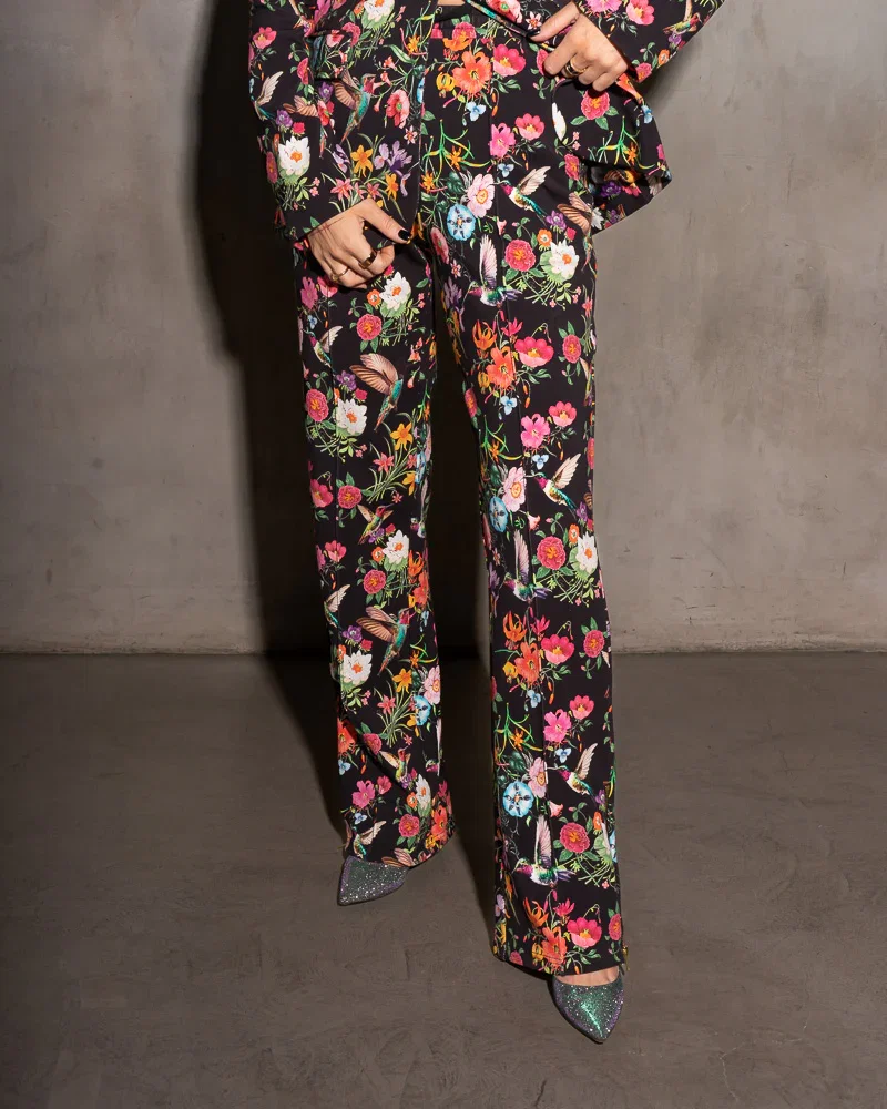 Image of Jordan Interlock Pants Floral Hummingbird