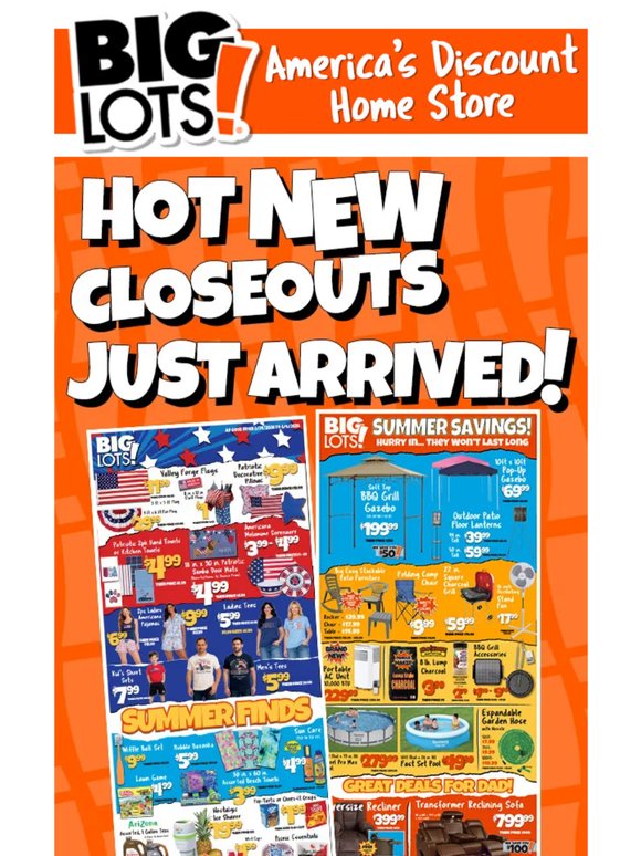 New Circular Alert! Fresh Closeouts Just Dropped! 🛒