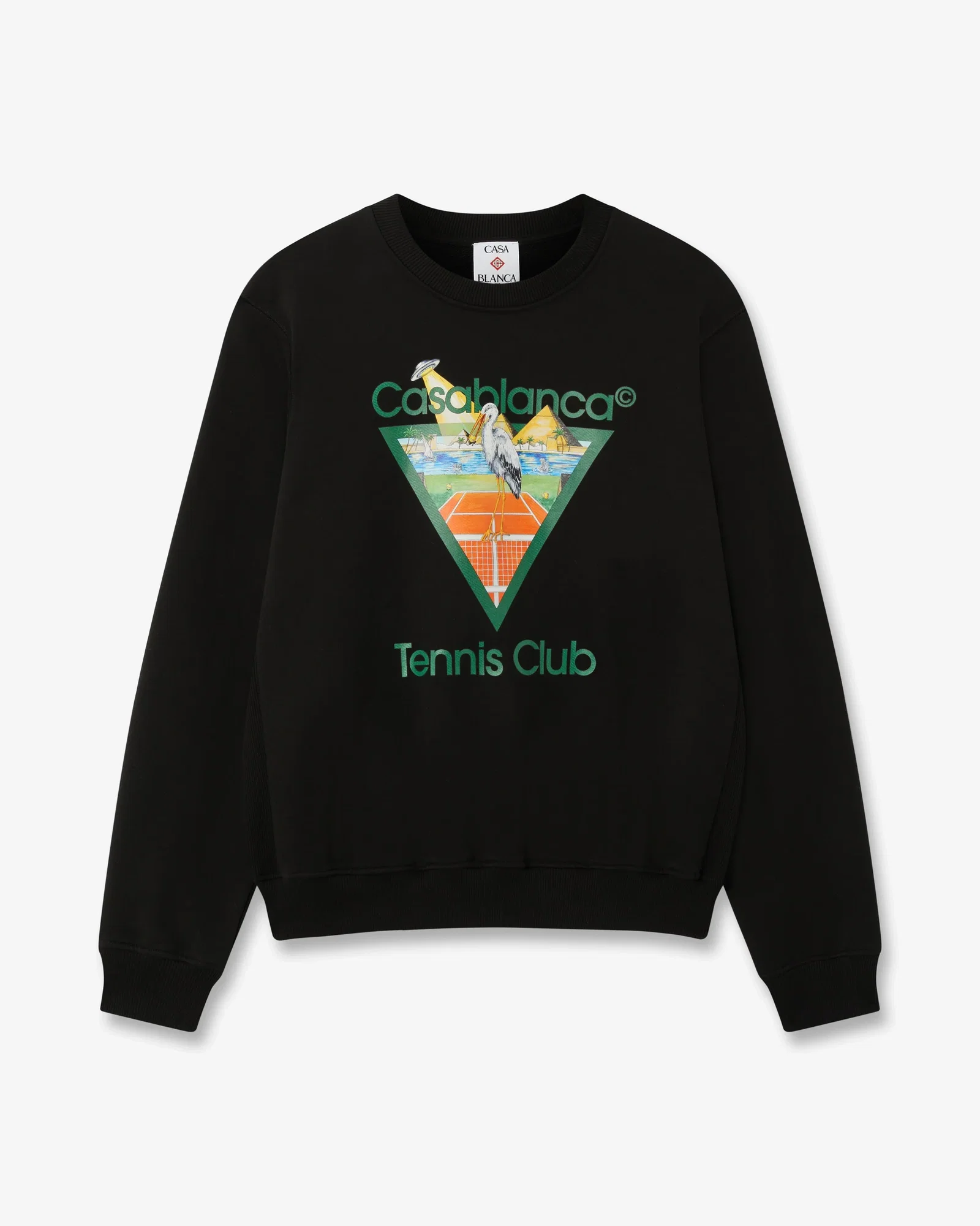 Image of Black Tennis Club Icon Pyramid Abduction Sweatshirt