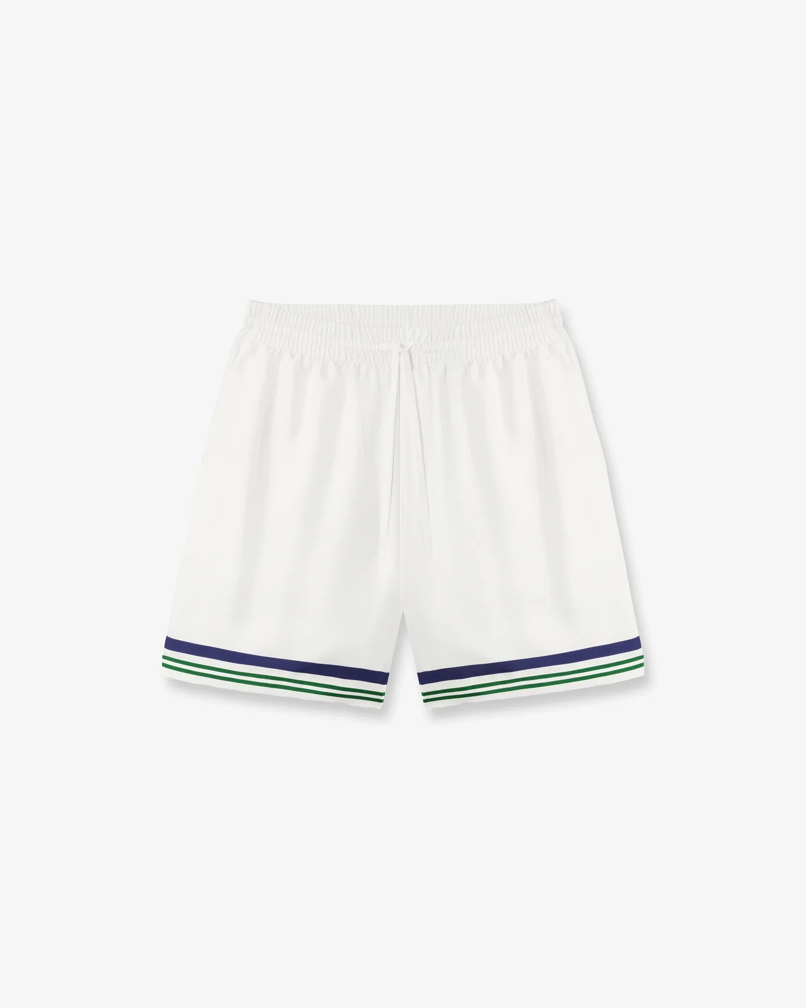 Image of White Hotel Emblem Silk Shorts