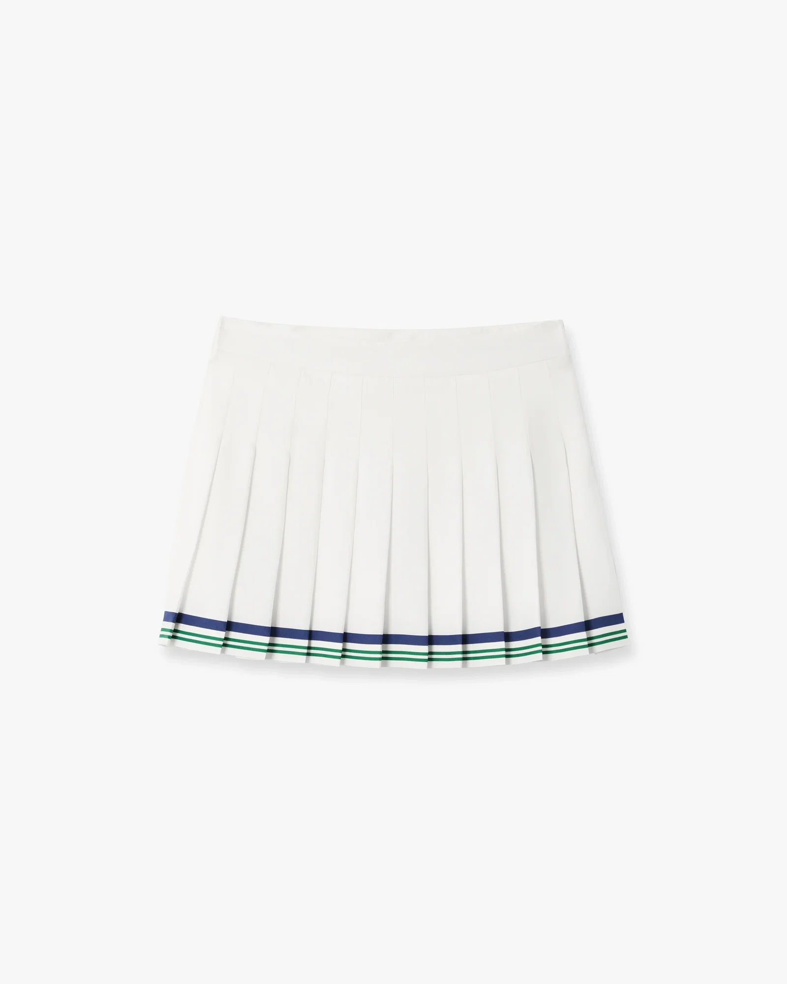 Image of White Hotel Emblem Pleated Mini Silk Skirt