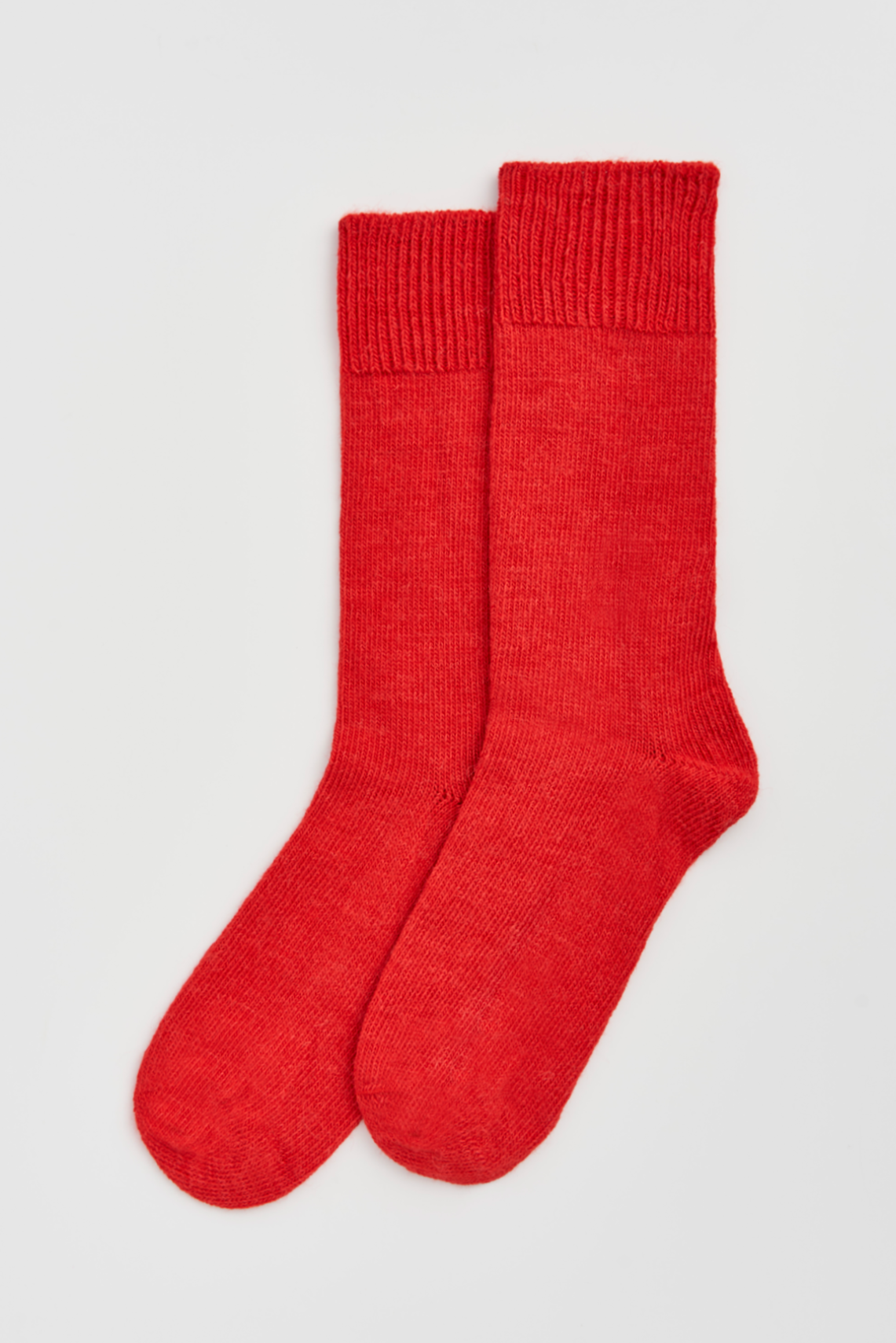 Postbox Red Alpaca Socks