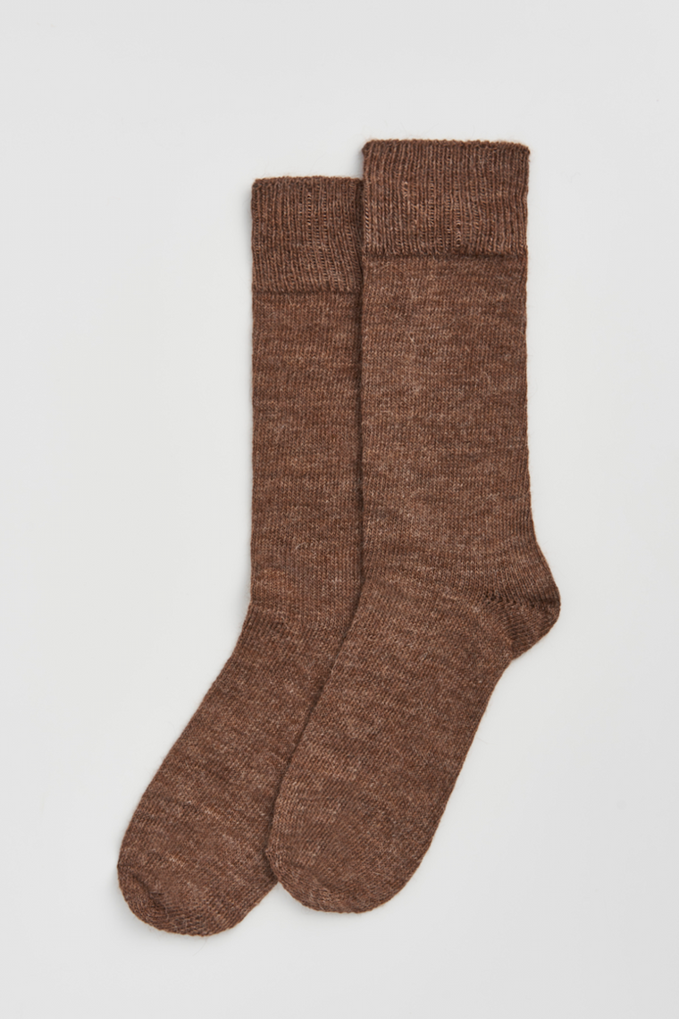 Treacle Brown Alpaca Socks