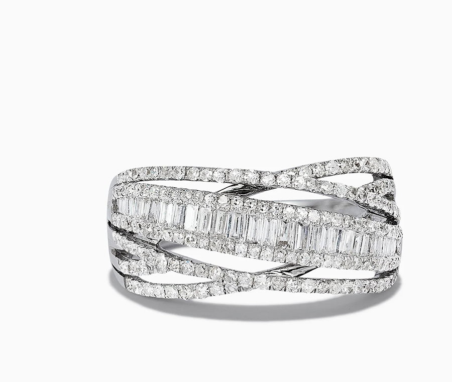Classique 14K White Gold Diamond Ring, 0.98 TCW
