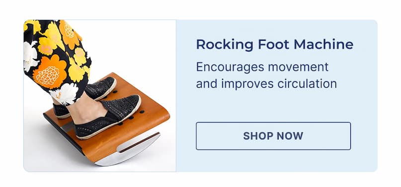 rocking foot machine to encourage movement and circulation