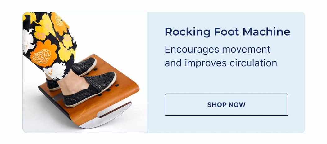 rocking foot machine to encourage movement and circulation