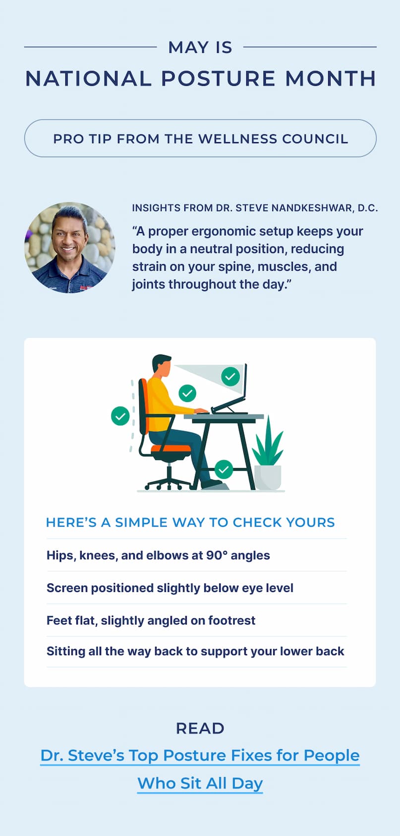 may is national posture month get pro tip from the wellness council