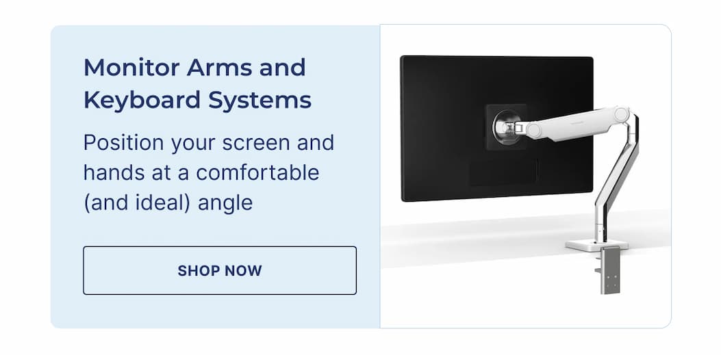 monitor arms and keyboard systems